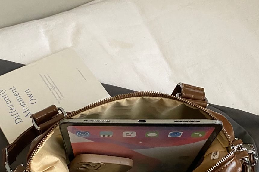 Faux Leather Crossbody Shoulder Bag