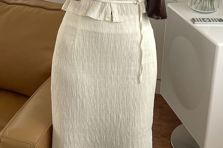 Crop Top & High-Waist Maxi Skirt Set