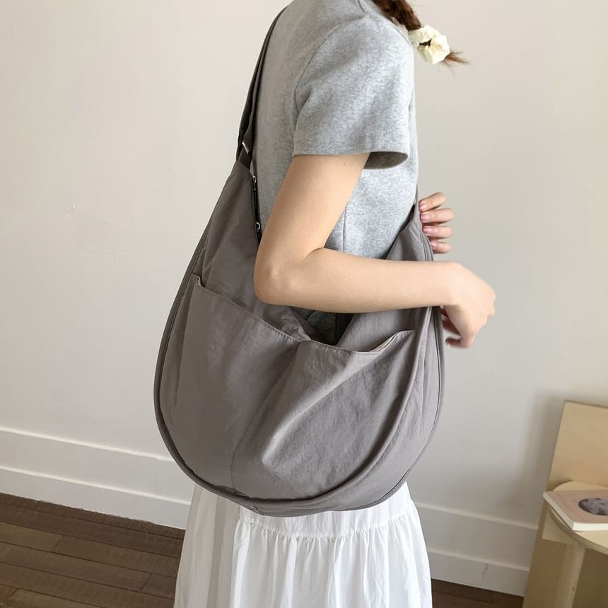 Plain Nylon Crossbody Shoulder Bag