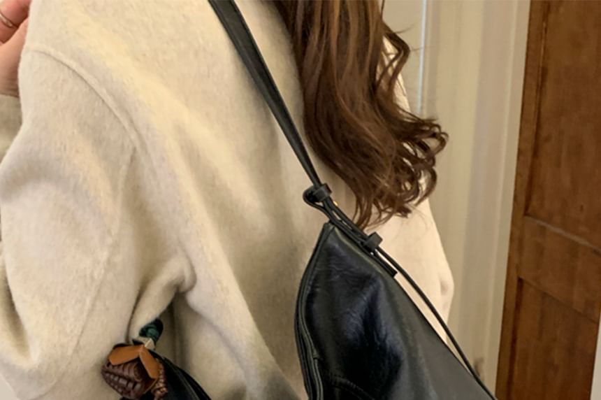 Panel Faux Leather Crossbody Shoulder Bag