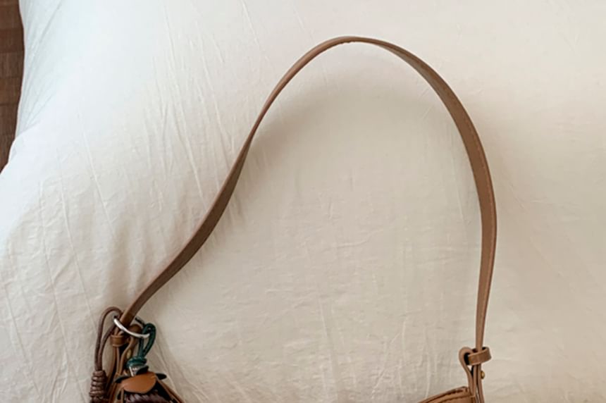 Panel Faux Leather Crossbody Shoulder Bag