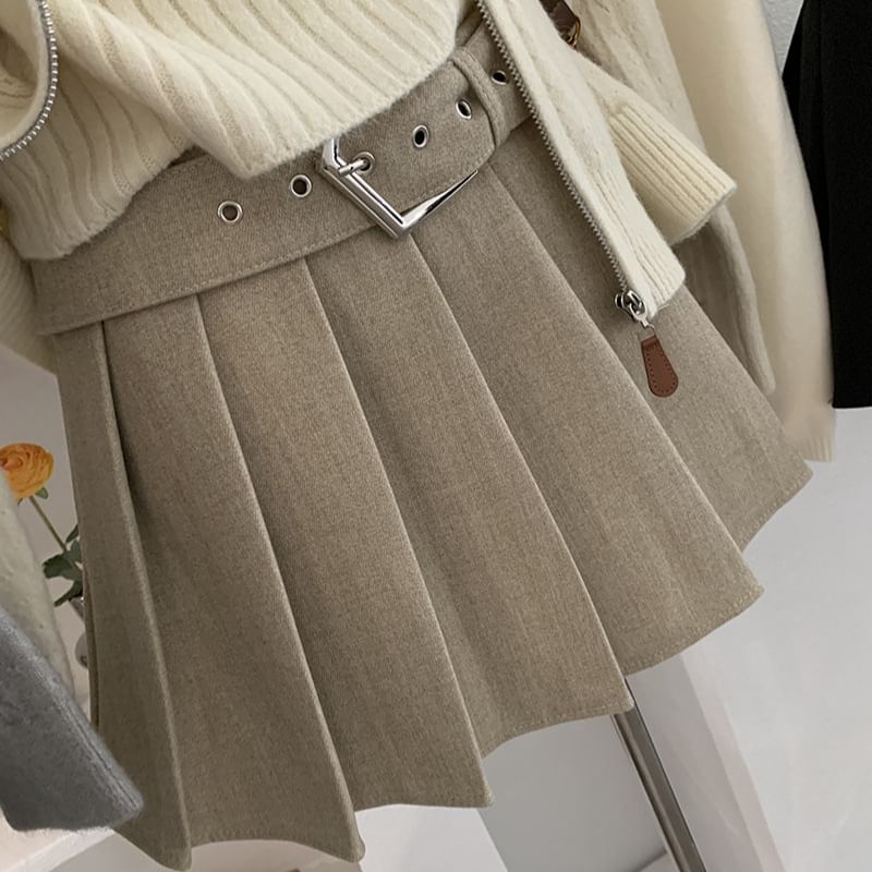 Pleated Mini Skirt