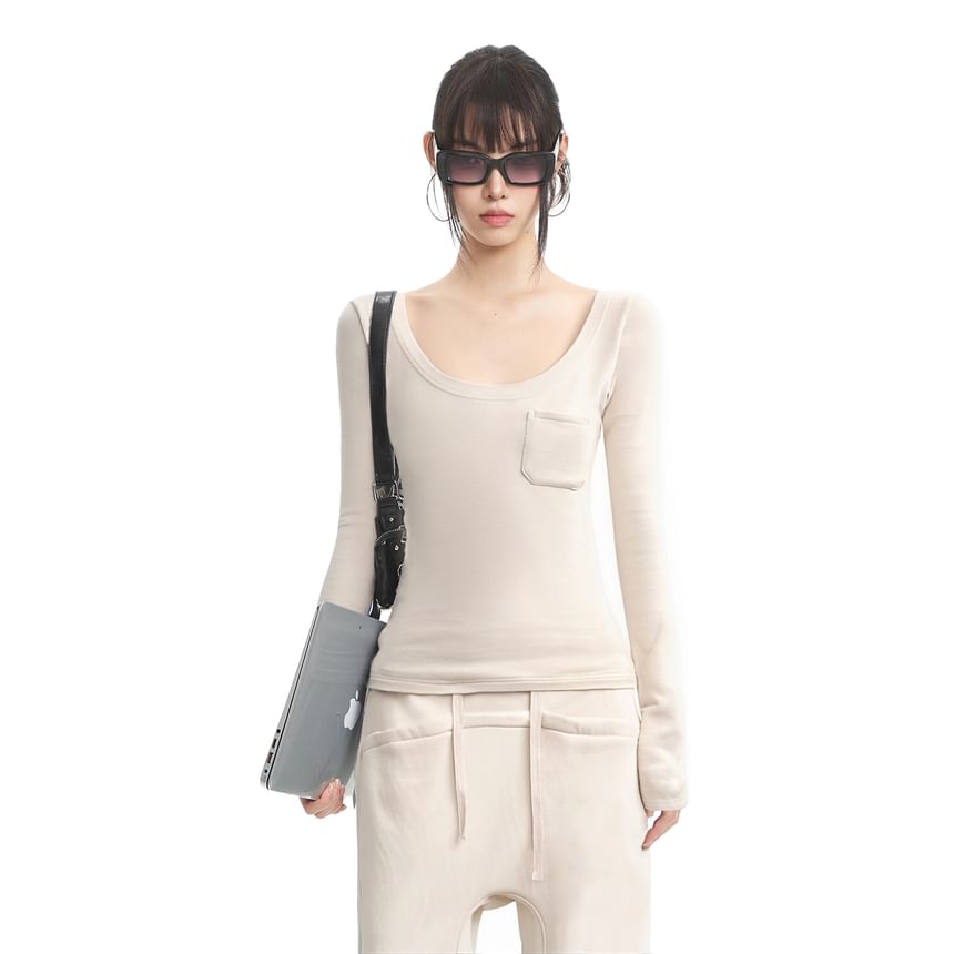 Slim Fit Scoop Neck Tee & Wide-Leg Sweatpants Set