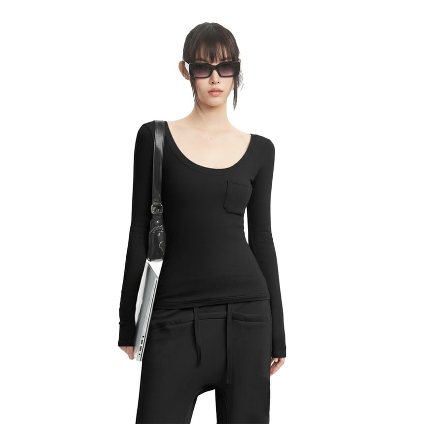 Slim Fit Scoop Neck Tee & Wide-Leg Sweatpants Set