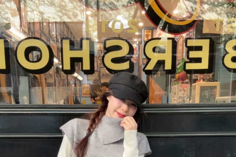 Turtleneck Cap-Sleeve Knit Top or Long-Sleeve Tee