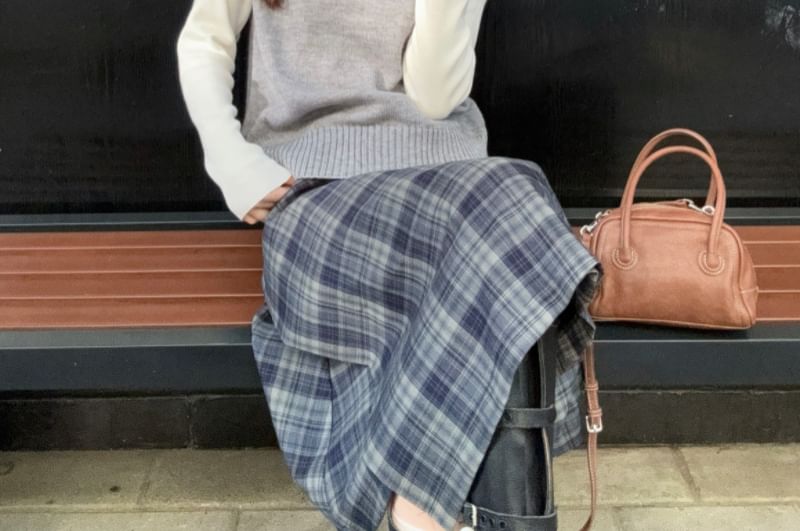 Turtleneck Cap-Sleeve Knit Top or Long-Sleeve Tee