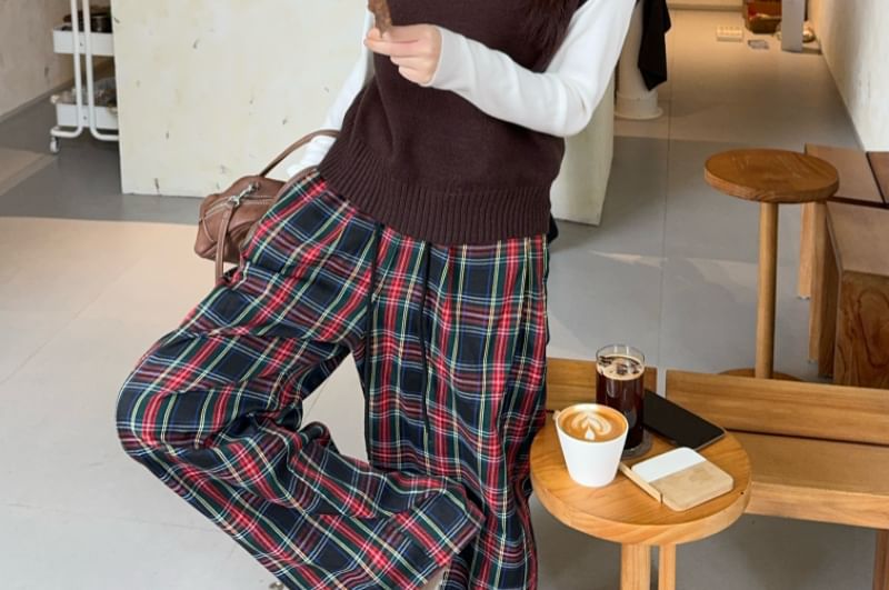 Turtleneck Cap-Sleeve Knit Top or Long-Sleeve Tee