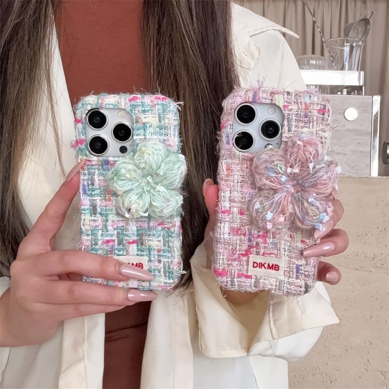 Flower Melange Fabric Phone Case