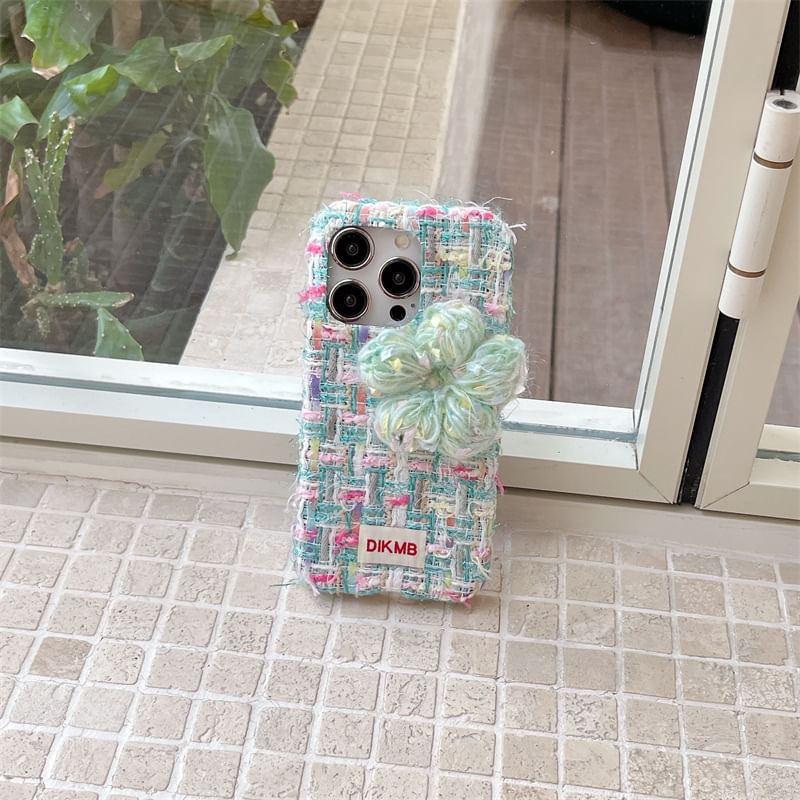 Flower Melange Fabric Phone Case