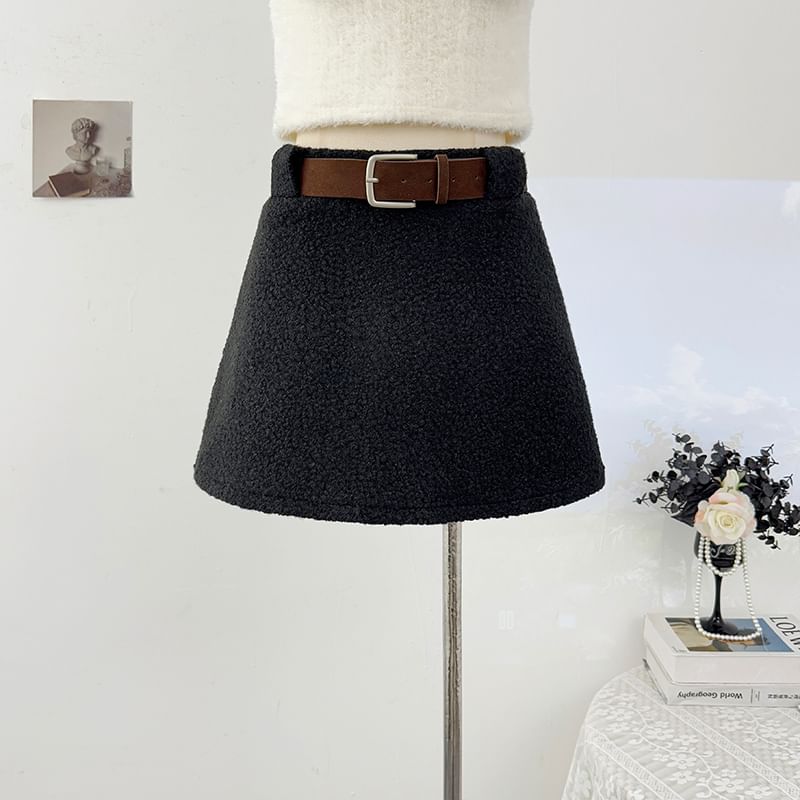 Fleece Mini A-Line Skirt