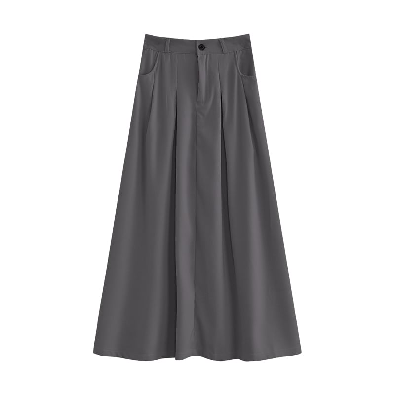 High-Waist Pleated Maxi Skirt