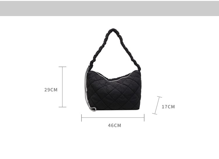 Quilted Plain Shoulder Bag