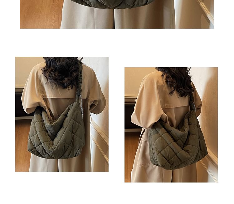 Quilted Plain Shoulder Bag
