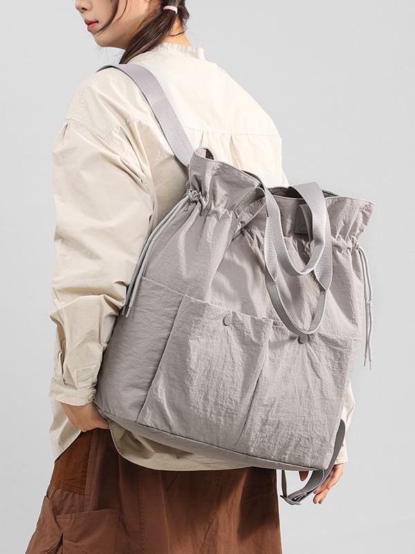 Plain Drawstring Backpack
