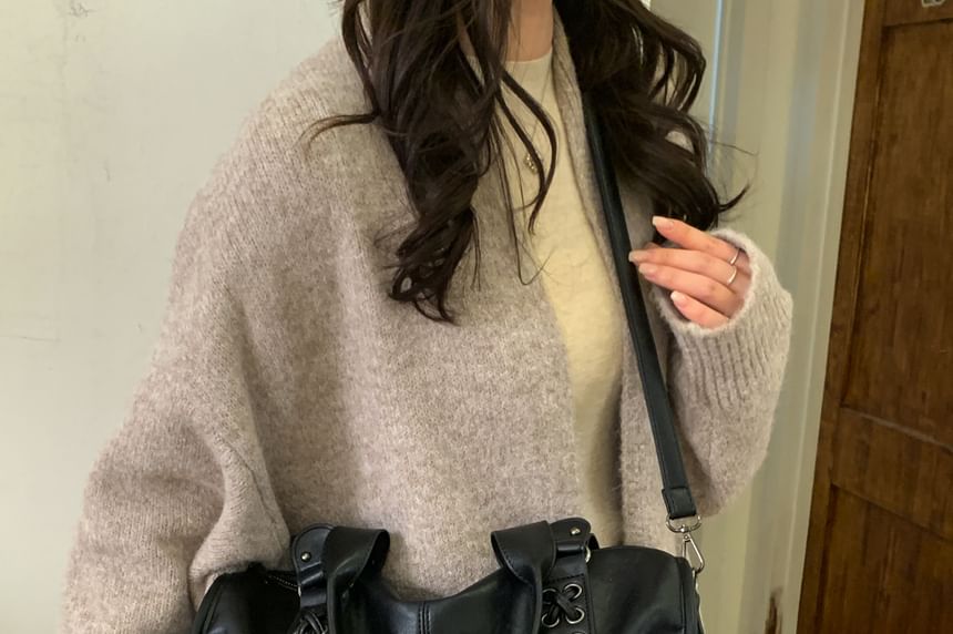 Buckled Lace Up Crossbody Shoulder Bag