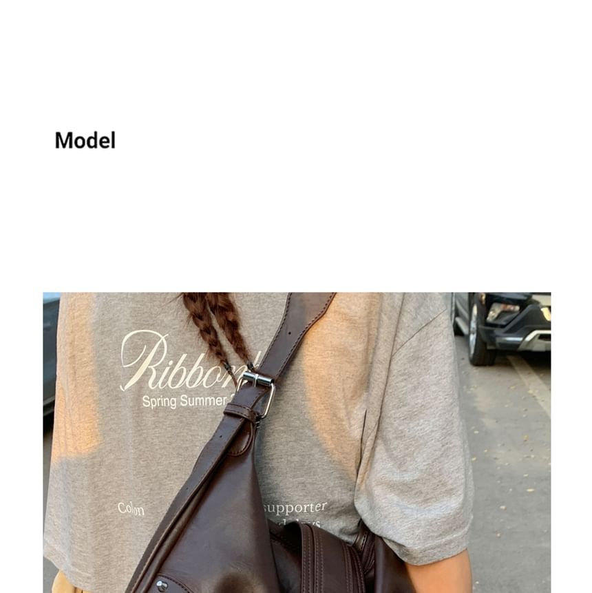Studded Buckled Shoulder Bag