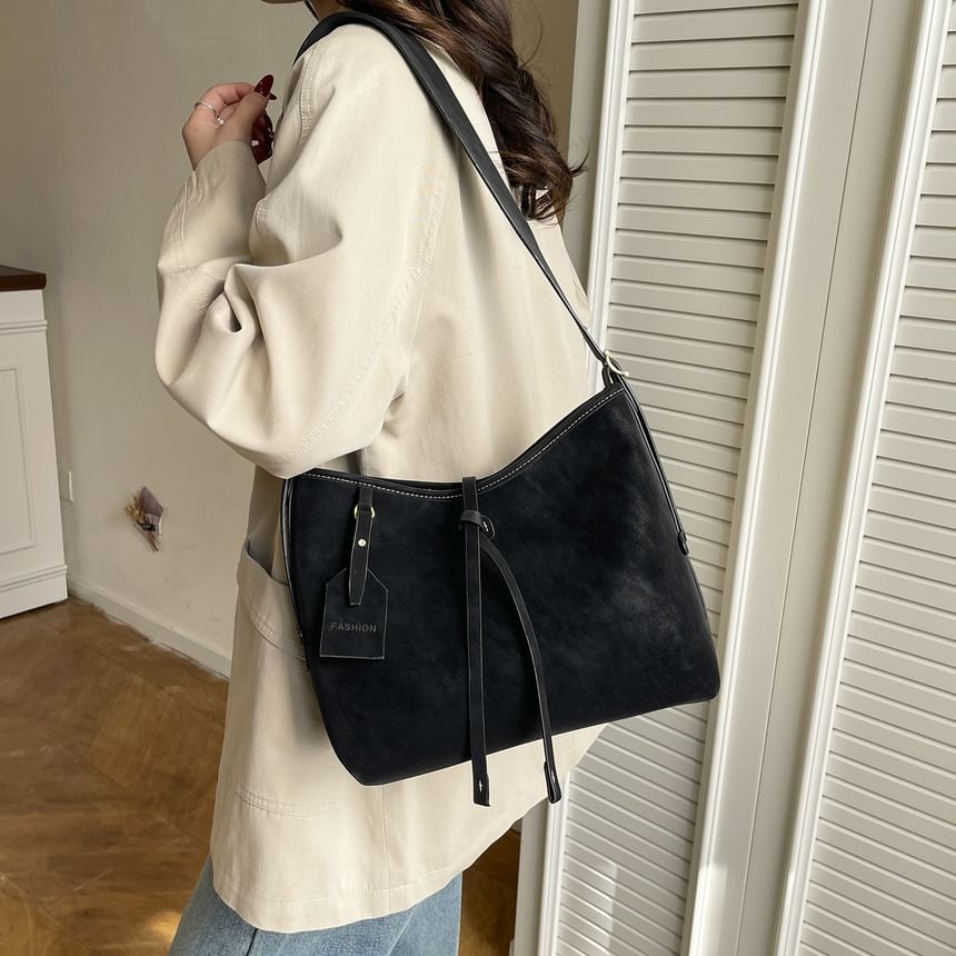 Faux Suede Shoulder Bag