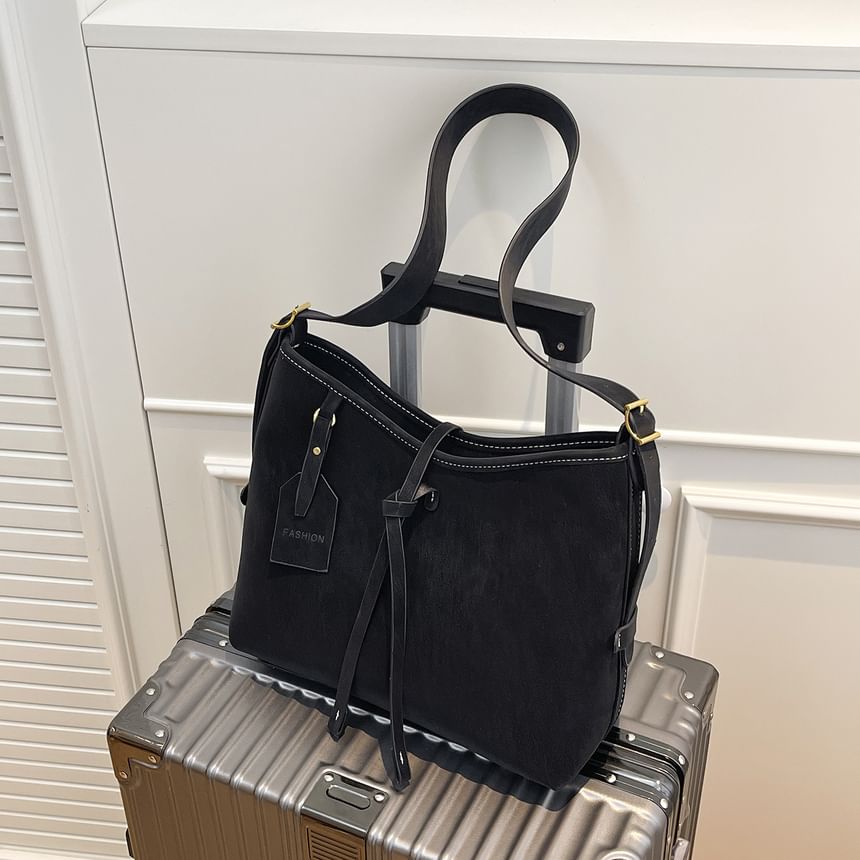 Faux Suede Shoulder Bag
