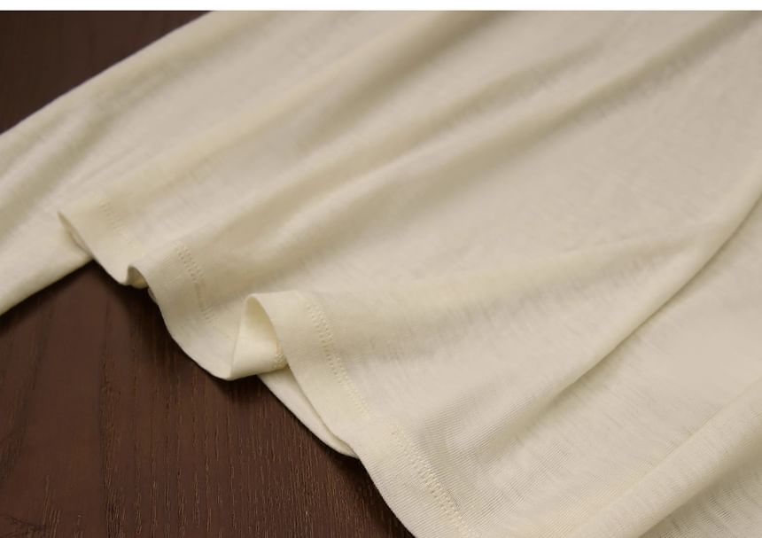 Long Sleeve Tie-Neck Tee