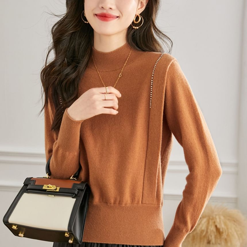Mock Neck Knit Sweater