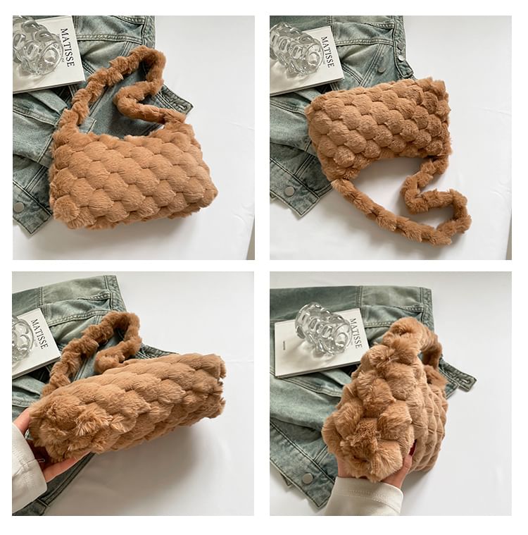 Fluffy Plain Shoulder Bag
