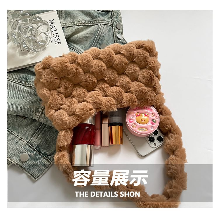Fluffy Plain Shoulder Bag