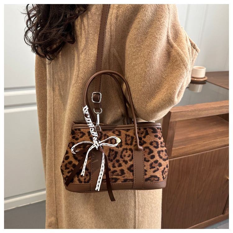 Faux Suede Snap Buttoned Shoulder Bag