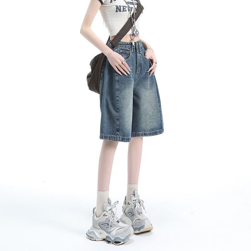 Mid Waist Washed Jorts