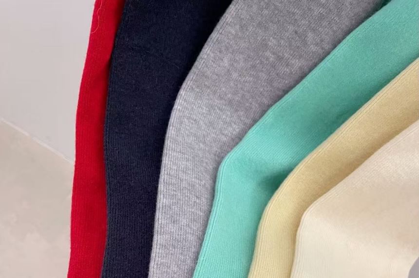 Collar Plain Mock Two-Piece Cardigan