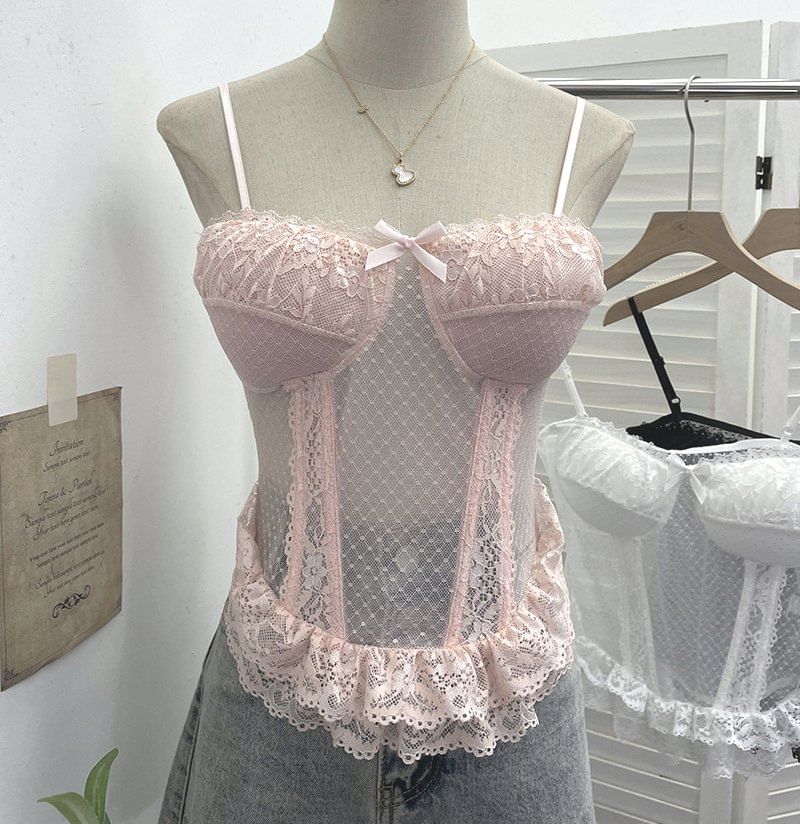 Sheer Spaghetti Strap Camisole