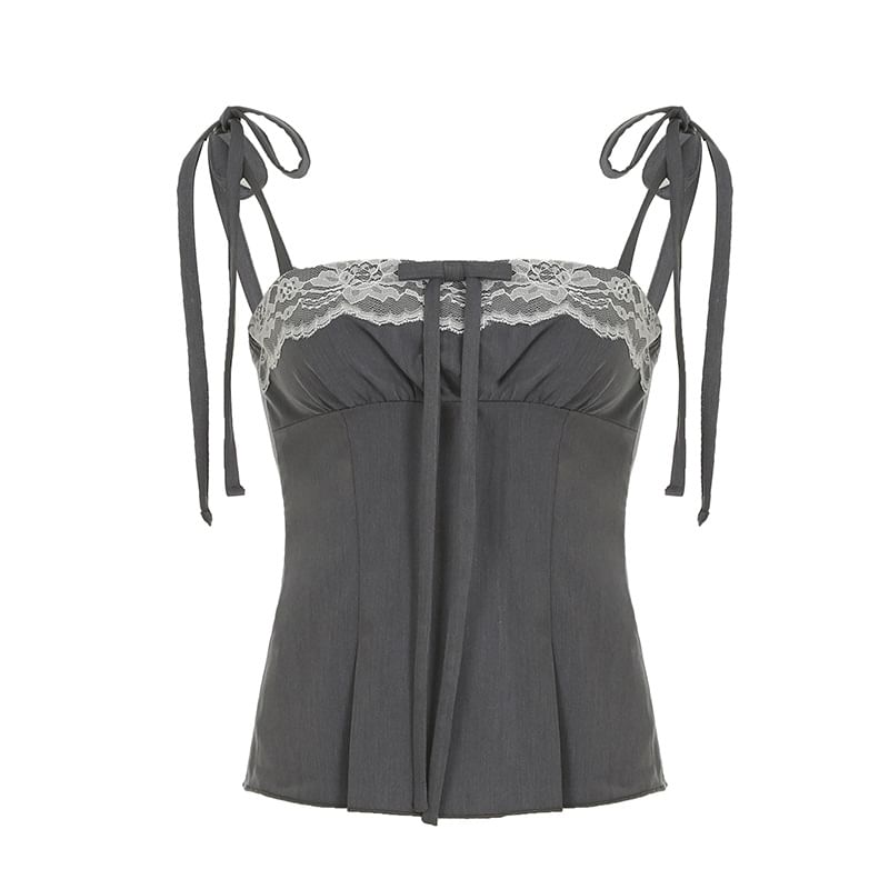 Lace Trim Camisole Top in Plain Design