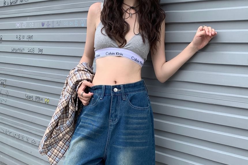 High Waist Washed Jorts