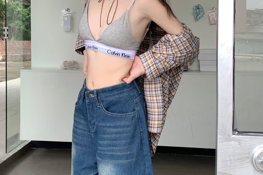 High Waist Washed Jorts