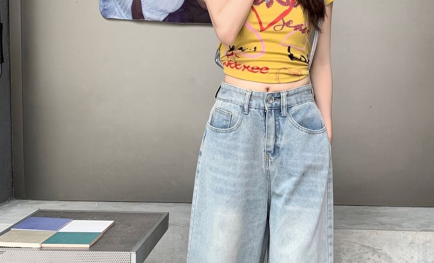 Mid Rise Washed Jorts