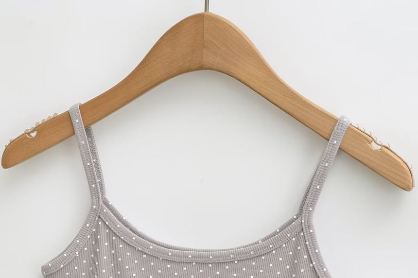 Dotted Spaghetti Strap Scoop Neck Camisole