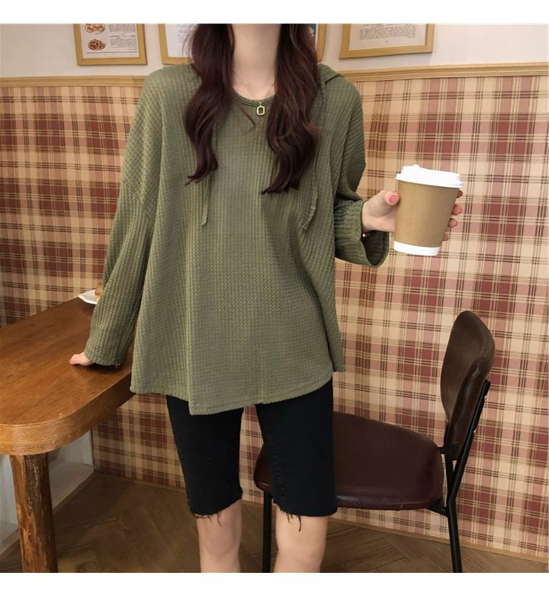 Sheer Waffle Hoodie