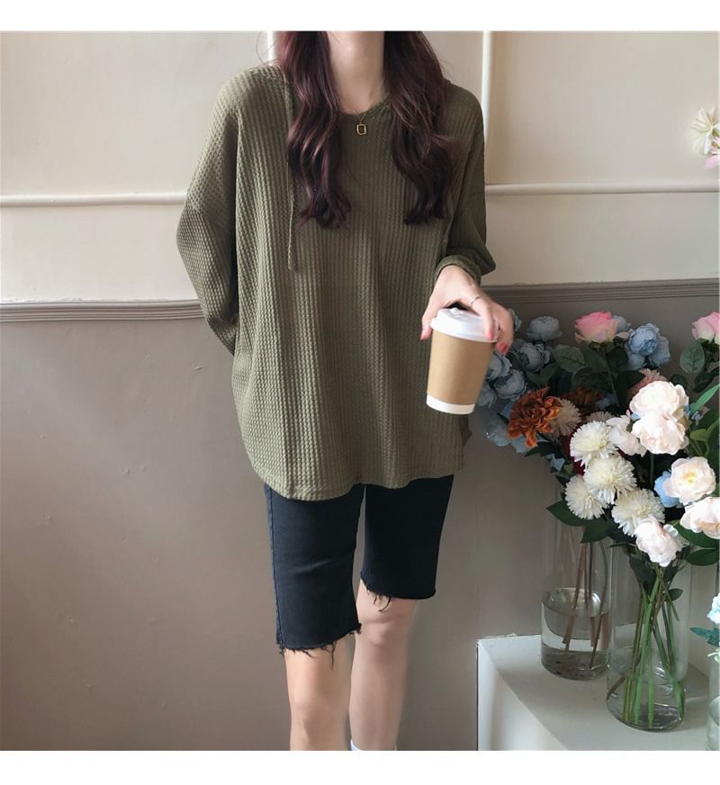 Sheer Waffle Hoodie