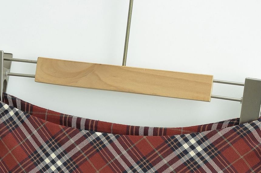 Plaid Mini Pleated Skirt for Mid Rise