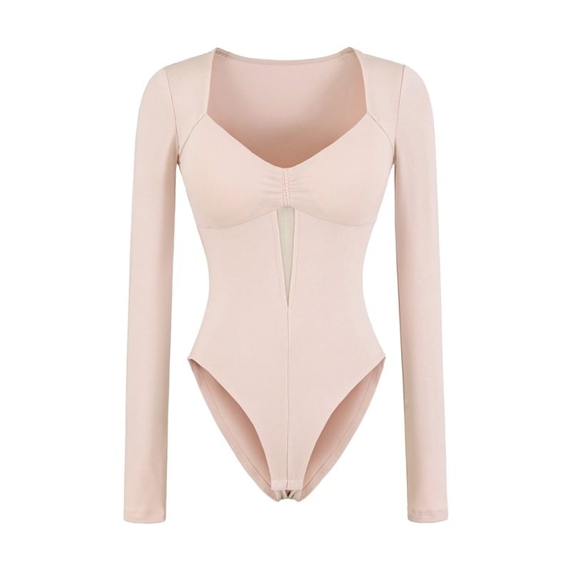 Bodysuit V-Neck Long Sleeve
