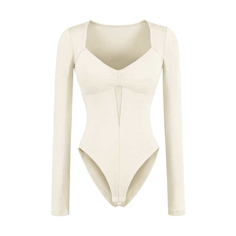 Bodysuit V-Neck Long Sleeve