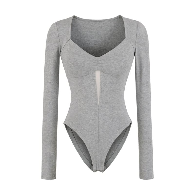 Bodysuit V-Neck Long Sleeve