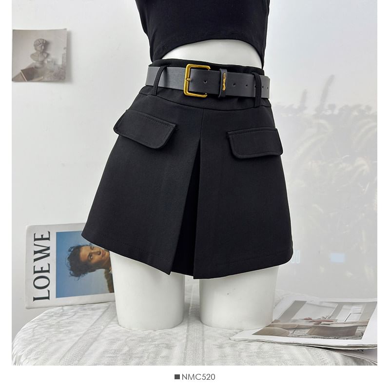 Plain Mini A-Line Skirt