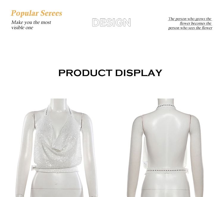 Halter Crop Top and Mini Pencil Skirt Set