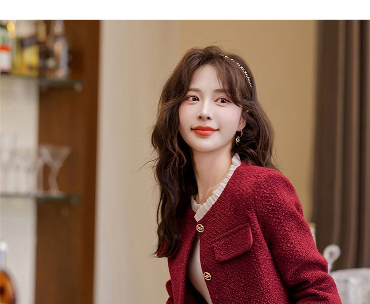 Tweed Crop Jacket and Mini A-Line Skirt Set
