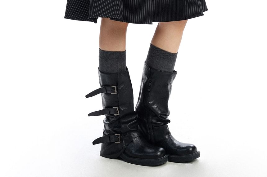 Striped Midi A-Line Skirt - Mid Waist