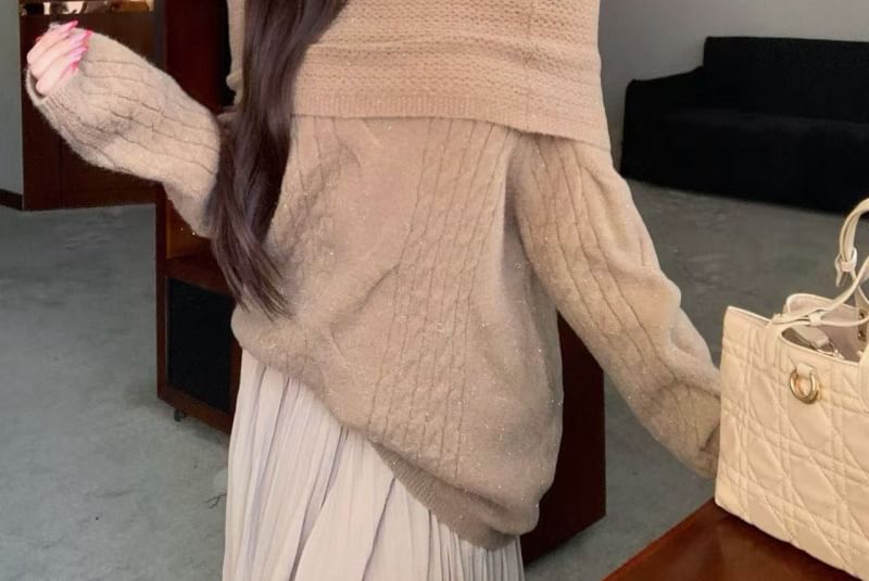 Cable Knit Sweater & Maxi A-Line Skirt Set