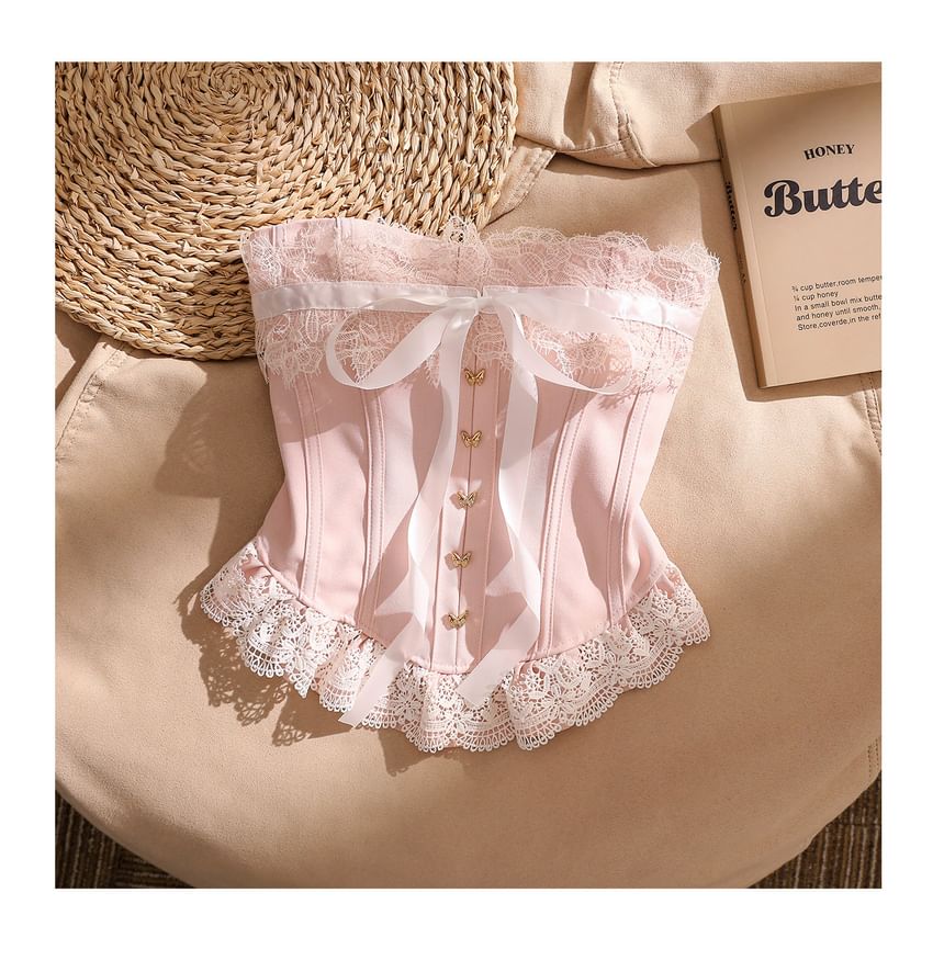 Lace-Trim Strapless Corset