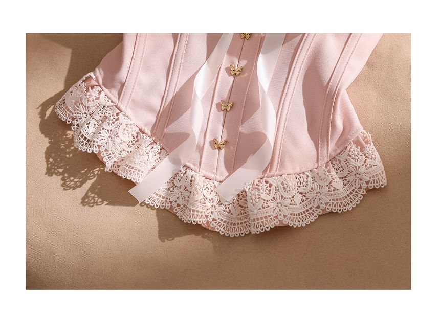 Lace-Trim Strapless Corset