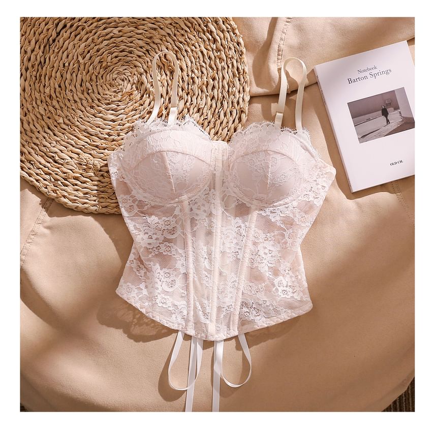 Lace Strappy Bustier Top