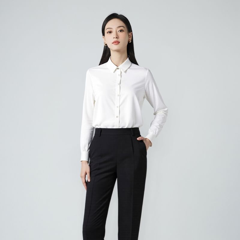 Button-Up Long-Sleeve Shirt